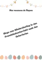 Vorschau - Spiele - Bingo Mes vacances de Pâques - Osterferien - Deckblatt