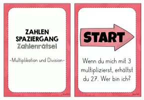 Vorschau - Arbeitsblätter - Zahlenspaziergang Zahlenrätsel (Multiplikation, Division) - Seite 3
