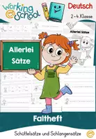 Vorschau - Arbeitsblätter - Schüttelsätze und Schlangensätze Klasse 2-4 | Satzbau Deutsch | Faltheft - Deckblatt