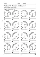 Vorschau - Arbeitsblätter - Mathematik: Uhr lesen - Arbeitsblatt zum Thema Uhrzeiten lesen - Seite 2