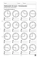 Vorschau - Arbeitsblätter - Mathematik: Uhr lesen - Arbeitsblatt zum Thema Uhrzeiten lesen - Seite 3
