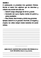 Vista previa - Hojas de trabajo - CASTELLANO - LENGUA - YOUTUBERS - página 2