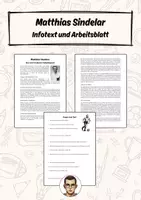 Vorschau - Arbeitsblätter - Matthias Sindelar - Infotext und Arbeitsblatt - Deckblatt