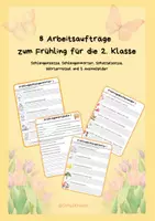Vorschau - Arbeitsblätter - Frühling im Deutschunterricht - Rechtschreibübungen - 2. Klasse - Deckblatt
