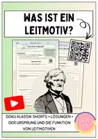 Vorschau - Arbeitsblätter - Filmmusik: Was ist ein Leitmotiv? 🎶🎞 - Deckblatt