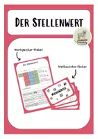 Vorschau - Poster - Der Stellenwert (Wortspeicher-Plakat + Mathewörter-Fächer) - Deckblatt