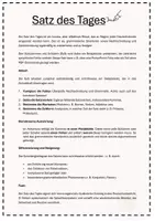 Vorschau - Arbeitsblätter - Satz des Tages - Seite 1