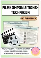 Vorschau - Arbeitsblätter - Filmmusik: Filmkompositionstechniken kennenlernen 🍿🎞 - Deckblatt