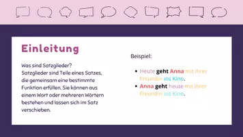 Vorschau - Präsentationen/Tafelbilder - Satzglieder (Erklärung und Übungen) - Seite 2