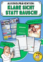 Vorschau - Arbeitsblätter - Alkohol – klare Sicht statt Rausch! (Prävention / Alkoholprävention / Sucht / Alkoholsucht) - Deckblatt