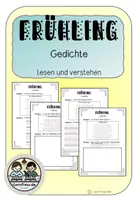 Vorschau - Arbeitsblätter - Frühling Gedichte lesen und verstehen - Deckblatt