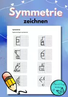 Vorschau - Arbeitsblätter - Symmetrie zeichnen: Geometrie in Mathematik, Arbeitsblatt - Deckblatt