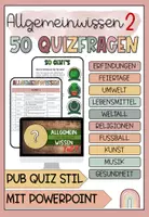 Vorschau - Quiz - Quiz Allgemeinwissen mit Präsentation (überarbeitet) - Deckblatt