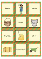 anteprima - Schede informative - On the Farm Matching Pairs Game (English) / Gioco di abbinamento coppie nella fattoria (inglese) - Pagina 1