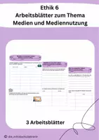 Vorschau - Arbeitsblätter - Ethik 6 - Medien - Deckblatt