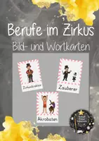 Vorschau - Poster - Berufe im Zirkus_Bild- und Wortkarten - Deckblatt