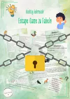 Vorschau - Stundenentwürfe - Escape Game: Fabeln (Grundwissen, Textverstehen) - Deckblatt