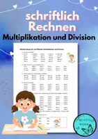 Vorschau - Arbeitsblätter - Aufgabenblatt Wiederholung der schriftlichen Multiplikation und Division - Deckblatt