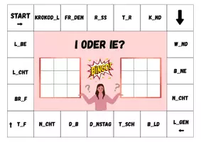 Vorschau - Spiele - Rechtschreibbingo - „i oder ie?“ mit Arbeitsblatt - Seite 1