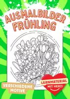Vorschau - Arbeitsblätter - FRÜHLINGSBLUMEN Ausmalbilder - Deckblatt