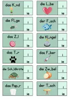 Vorschau - Arbeitsblätter - Klammerkarte: i oder ie? – Rechtschreibübung + Selbstkontrolle - Seite 1
