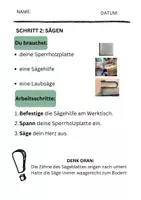 Vorschau - Mal- und Bastelvorlagen - Arbeitsplan Schlüsselanhänger Holzherz - Seite 2