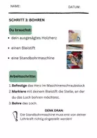 Vorschau - Mal- und Bastelvorlagen - Arbeitsplan Schlüsselanhänger Holzherz - Seite 3