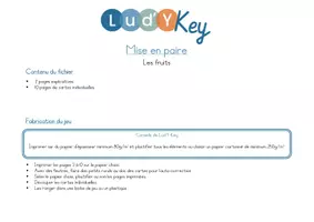 Aperçu - Apprentissages en autonomie - Mise en paire intérieur extérieur les fruits - Page 2