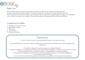 Aperçu - Apprentissages en autonomie - Mise en paire intérieur extérieur les fruits - Page 3