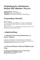 Vorschau - Klassenarbeiten - Abiturklausur Deutsch 2025 – Woyzeck (Georg Büchner) | Musterlösung, Erwartungshorizont & Analyse | Soziales Drama - Seite 1