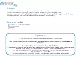 Aperçu - Apprentissages en autonomie - JEU DU ZOOM - fruits et légumes - Page 2