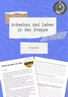 Vorschau - Arbeitsblätter - Europa - Ackerbau und Leben in den Steppen - Deckblatt