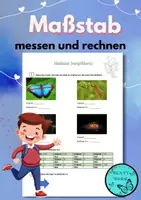 Vorschau - Arbeitsblätter - Maßstab: messen, berechnen, zeichnen, verstehen, Arbeitsblatt - Deckblatt