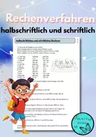Vorschau - Arbeitsblätter - Schriftliches und halbschriftliches Rechnen: Wann nutze ich was? - Deckblatt