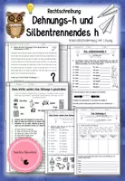 Vorschau - Arbeitsblätter - DEUTSCH - Dehnungs-h und silbentrennendes h - Arbeitsblattsammlung - Deckblatt