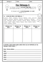 Vorschau - Arbeitsblätter - DEUTSCH - Dehnungs-h und silbentrennendes h - Arbeitsblattsammlung - Seite 1