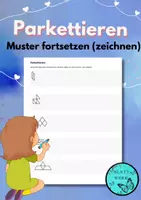Vorschau - Arbeitsblätter - Parkettieren: Muster zeichnen/ fortsetzen - Deckblatt