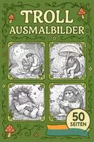 Vorschau - Mal- und Bastelvorlagen - Troll Ausmalbilder (50 Malvorlagen) inkl. Stundenentwurf (PDF) - Deckblatt
