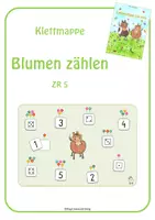 Vorschau - Fördermaterial/Inklusion - Klettmappe: Blumen zählen (ZR 5) - Deckblatt