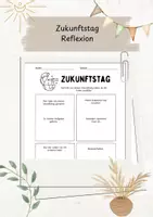 Vorschau - Arbeitsblätter - Arbeitsblatt: Zukunftstag - Reflexion - Deckblatt