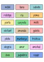 Vista previa - Tarjetas / Manipulativos - VERBS, NOMS I ADJECTIUS - página 3