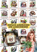 Vorschau - Mal- und Bastelvorlagen - Faultier-Etiketten für kleine Pausen & große Wertschätzung - Seite 2