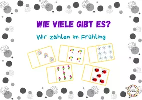Vorschau - Stationenlernen - Wie viele gibt es? Wir zählen im Frühling - Deckblatt