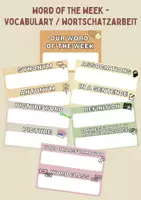Vorschau - Poster - Word of the week - Wortschatz / vocabulary work - Deckblatt