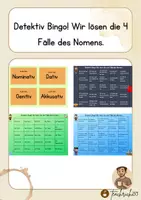 Vorschau - Spiele - Materialpaket - Detektivbingo - Die vier Fälle des Nomens - Deckblatt