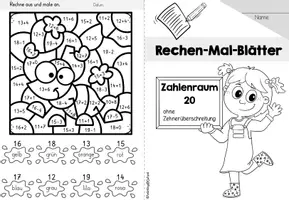 Vorschau - Arbeitsblätter - Zahlenraum 20 | Rechenmalblätter - Seite 1