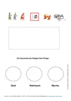 Vorschau - Text - Leseblatt: Die Heiligen Drei Könige - Lesen mit Bild-Symbolen - Seite 1