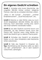 Vorschau - Arbeitsblätter - Lyrik. Eigene kurze Geschichten in Gedichte umformen - Seite 1