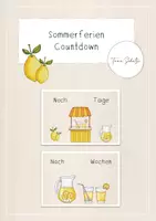 Vorschau - Arbeitsblätter - Sommerferiencountdown, 1./4. Klassen - Deckblatt