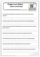 Vorschau - Arbeitsblätter - Sturm und Drang - Deckblatt